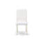 Ensemble de table de salle à manger 5 pièces moderne comprenant une table rectangulaire en bois avec feuille papillon et 4 chaises rembourrées en similicuir blanc, lin blanc-488338517-488442534-488442532