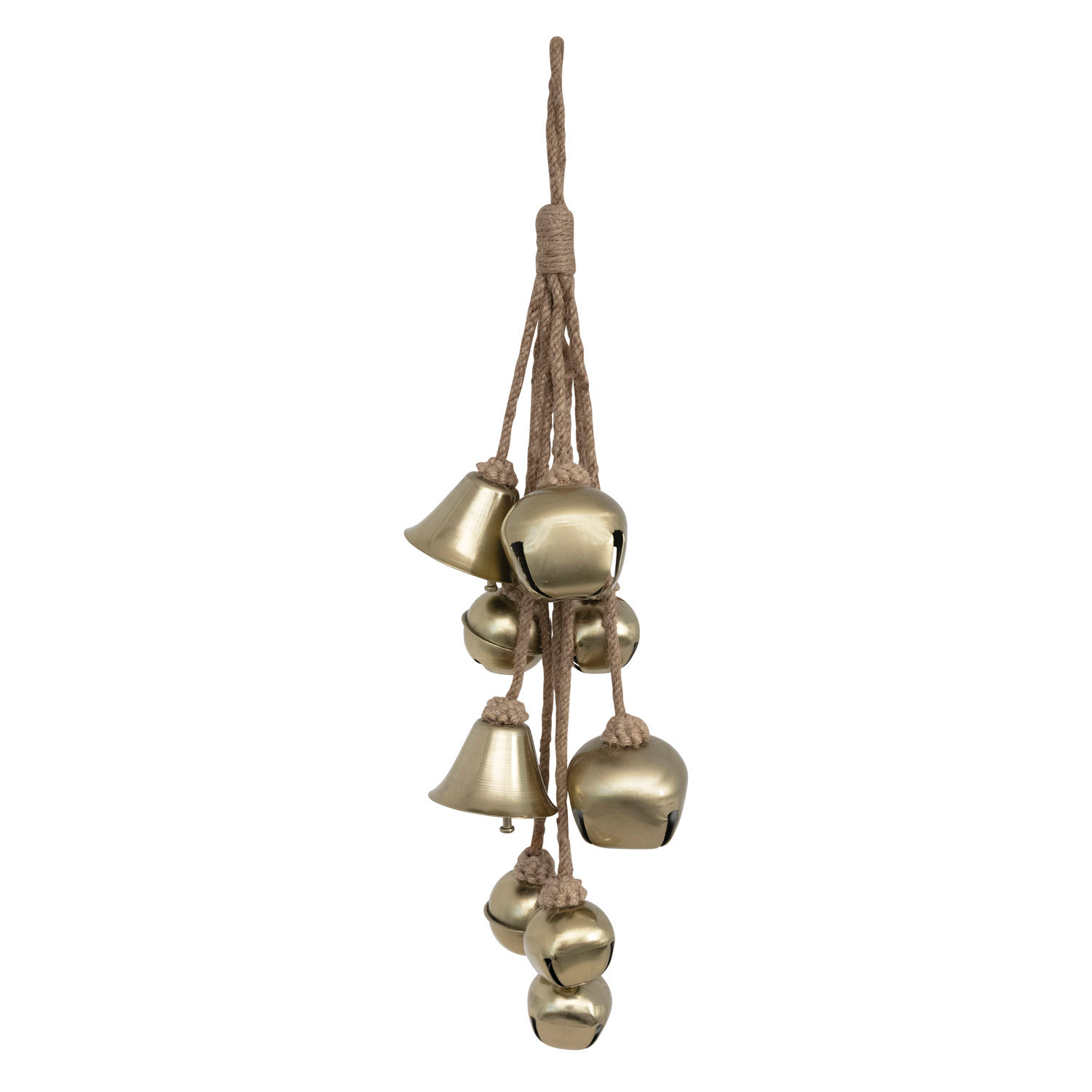 Hanging Metal Jingle Bells with Jute Rope, Antique Brass Finish — COASTAL  DECOR + DESIGN