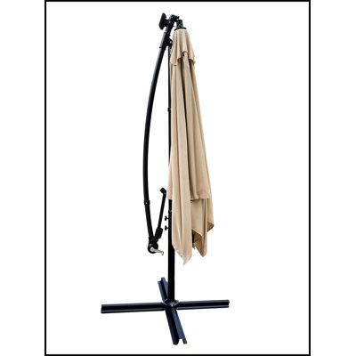 Ursulina 98.4'' x 98.4'' Rectangular Lighted Cantilever Umbrella