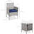 Nasrul 3-Piece Outdoor Wicker Conversation Patio Bistro Set, w/ 2 Chairs, Table-1389203126-1389203113