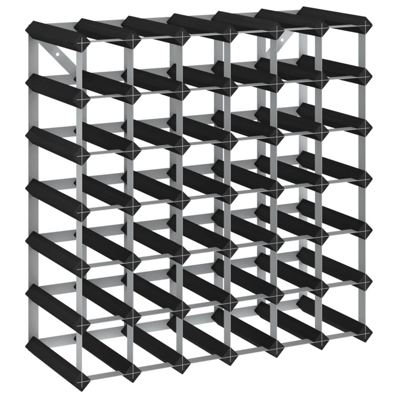 Porte-bouteilles de vin Danera, H 24,2 po x l 24,2 po x P 8,9 po, Noir, noir, noir, noir