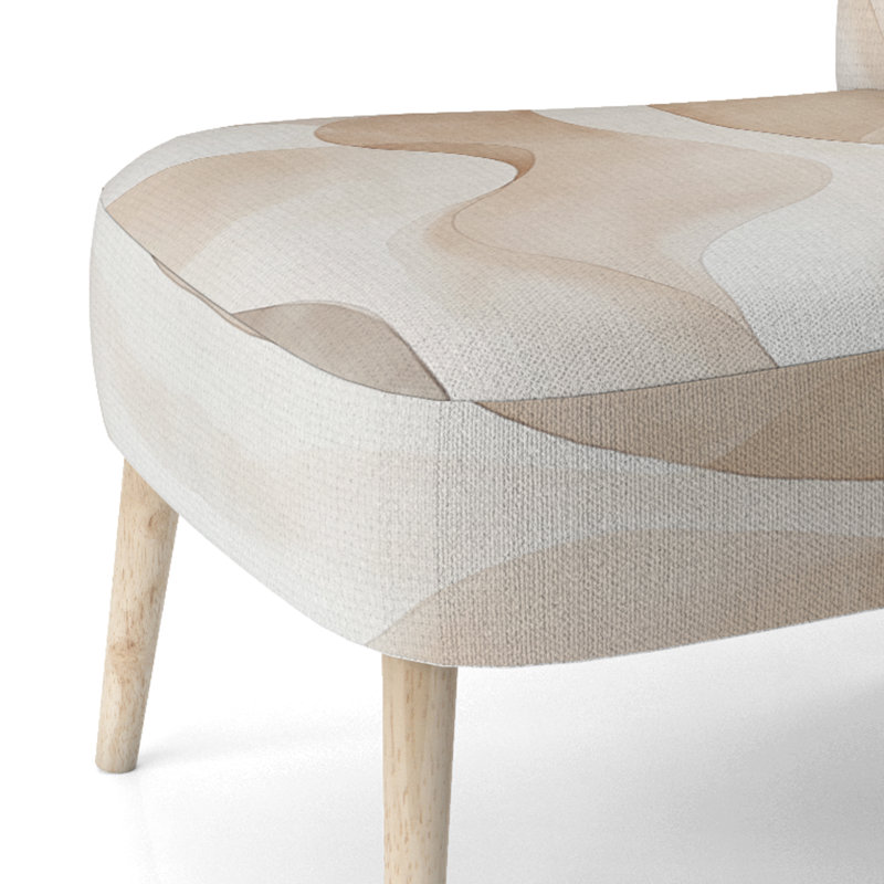 Chaise d'appoint Abstract Minimalisme - Chaise d'appoint Whispered Organic Forms, Side Chair Armless
