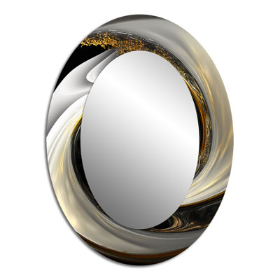 Abstract Modern Swirl I - Modern Oval Wall Mirror