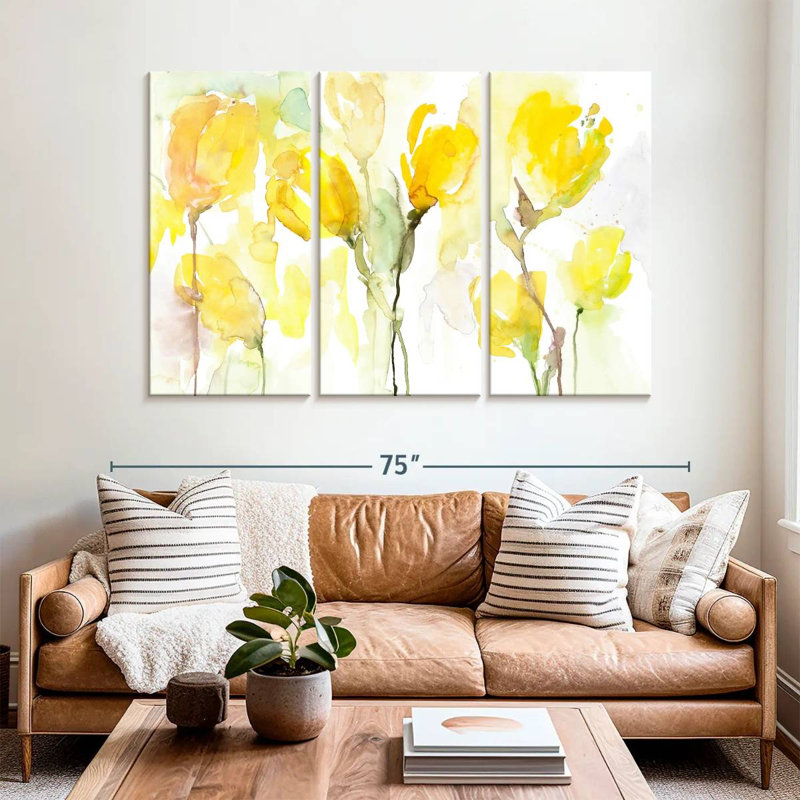 Avery Yellow Garden, 42" H x 65" W