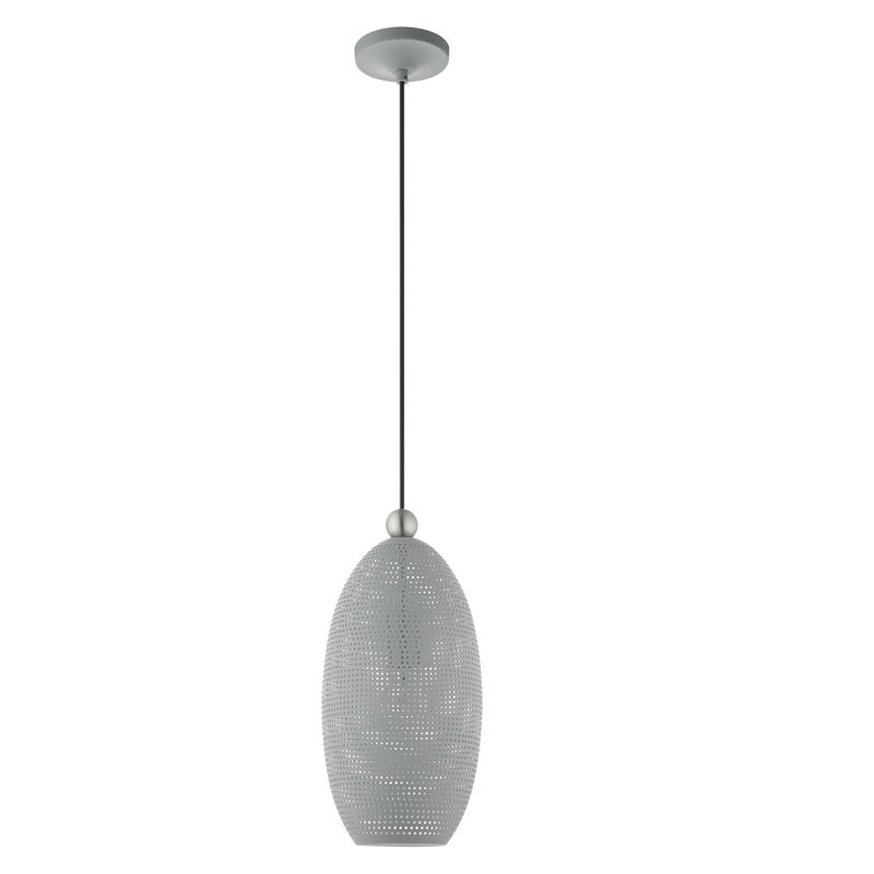 Luminaire suspendu géométrique 1 lumière Bion, Gris nordique