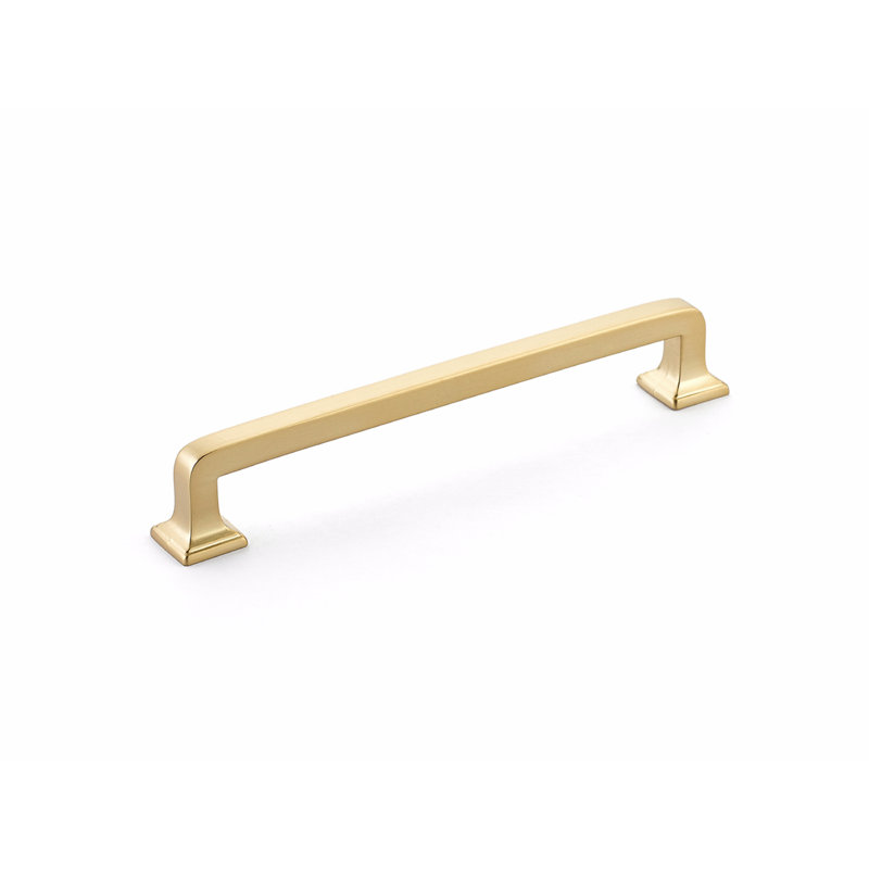 Menlo Park 5.75" L 5" Center to Center Bar/Handle Pull, Signature Satin Brass, 8"