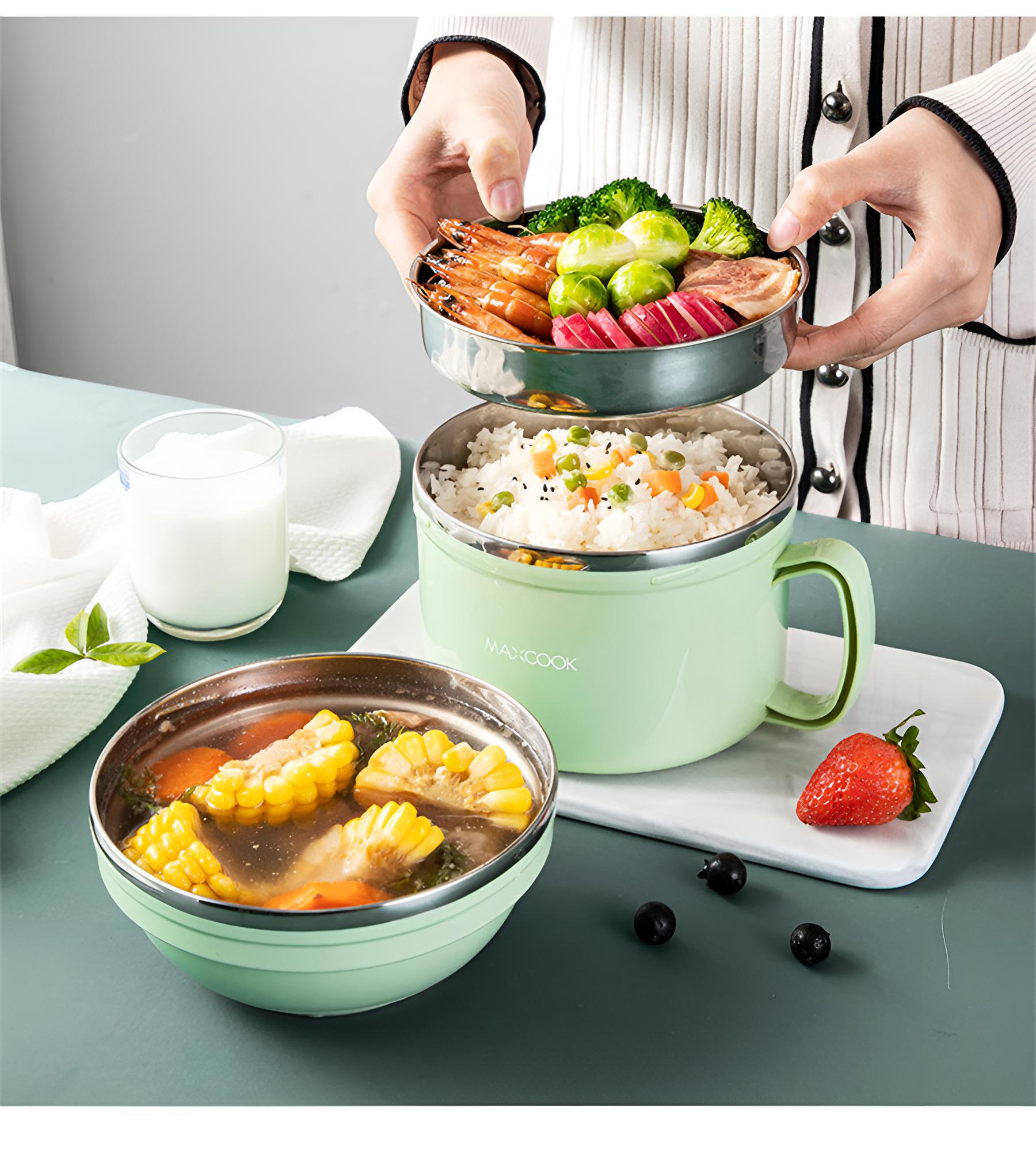 LIYONG Round Metal Food Storage Container | Wayfair