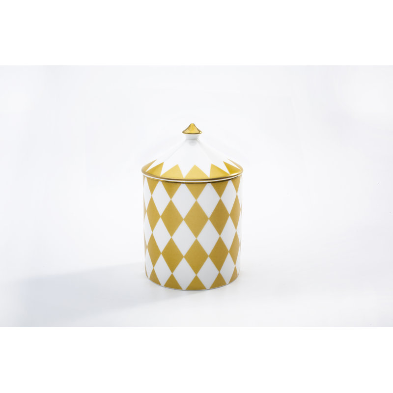 Parterre Scented Jar Candle w/Lid, Gold/White