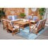 Ensemble de conversation de patio pour 8 personnes avec coussins Amell Acacia