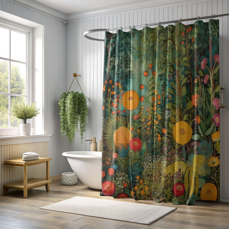 Rideau de douche Manuchar, H 74 po x l 71 po