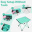 Table de camping avec plateau en aluminium et table pliante facile à transporter-128879585