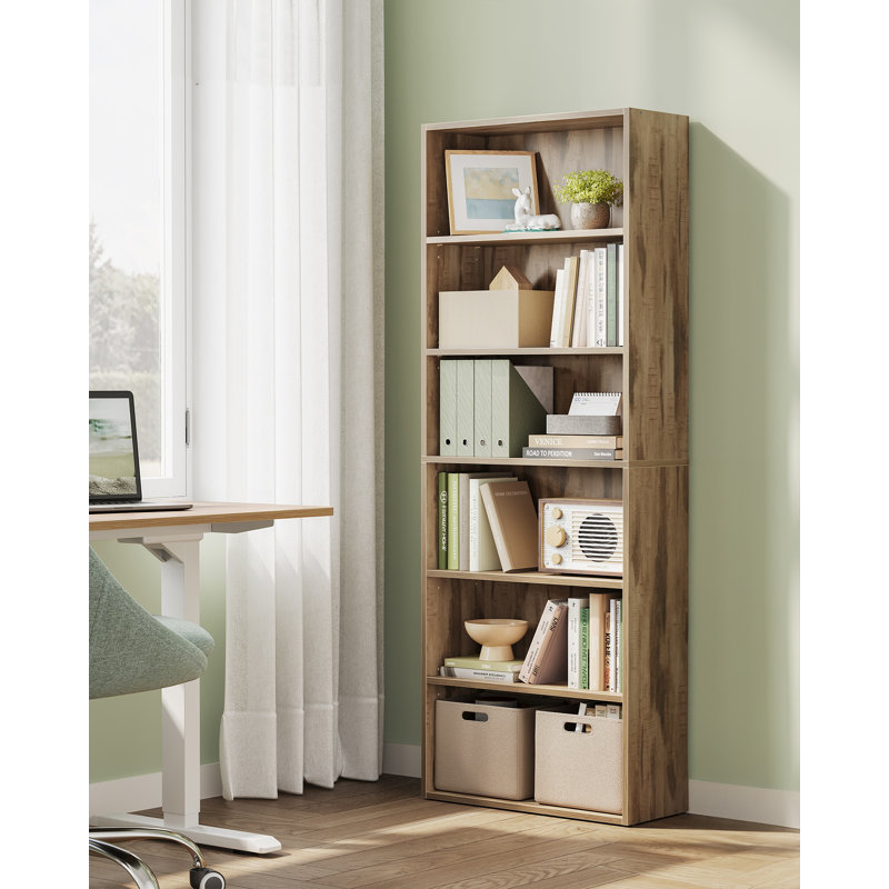 Bookshelf, 5-Tier Bookcase, Storage Shelving Unit, Display Shelf With Open Compartments, Adjustable Storage Shelves, For Living Room, Home Office, Bedroom, Cloud