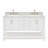 Alemanno Akwasi 73"Double Bathroom Vanity in White, with 0.75" Italian Carrara Marble Top, Rectangle Sink-565412213-570779684-570779687