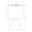 Lighting, H 20 po, lampe de table, béton gris, abat-jour ivoire / crème, contemporain-2059187105-2059187116