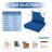 22 x 24 In Patio Furniture Cushions set of 2, Fade Resistant Outdoor Seat Cushions witj 4 pairs of Ties, Deep Seat Cushion for Seat Patio Chairs, Rattan Furniture, Wicker Seating, outdoor Adirondack Chair,Light Blue-123052591-123052590