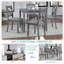 Ensemble de salle à manger 5 pièces en bois élégant: table et 4 chaises, pour 4 personnes-1443976580