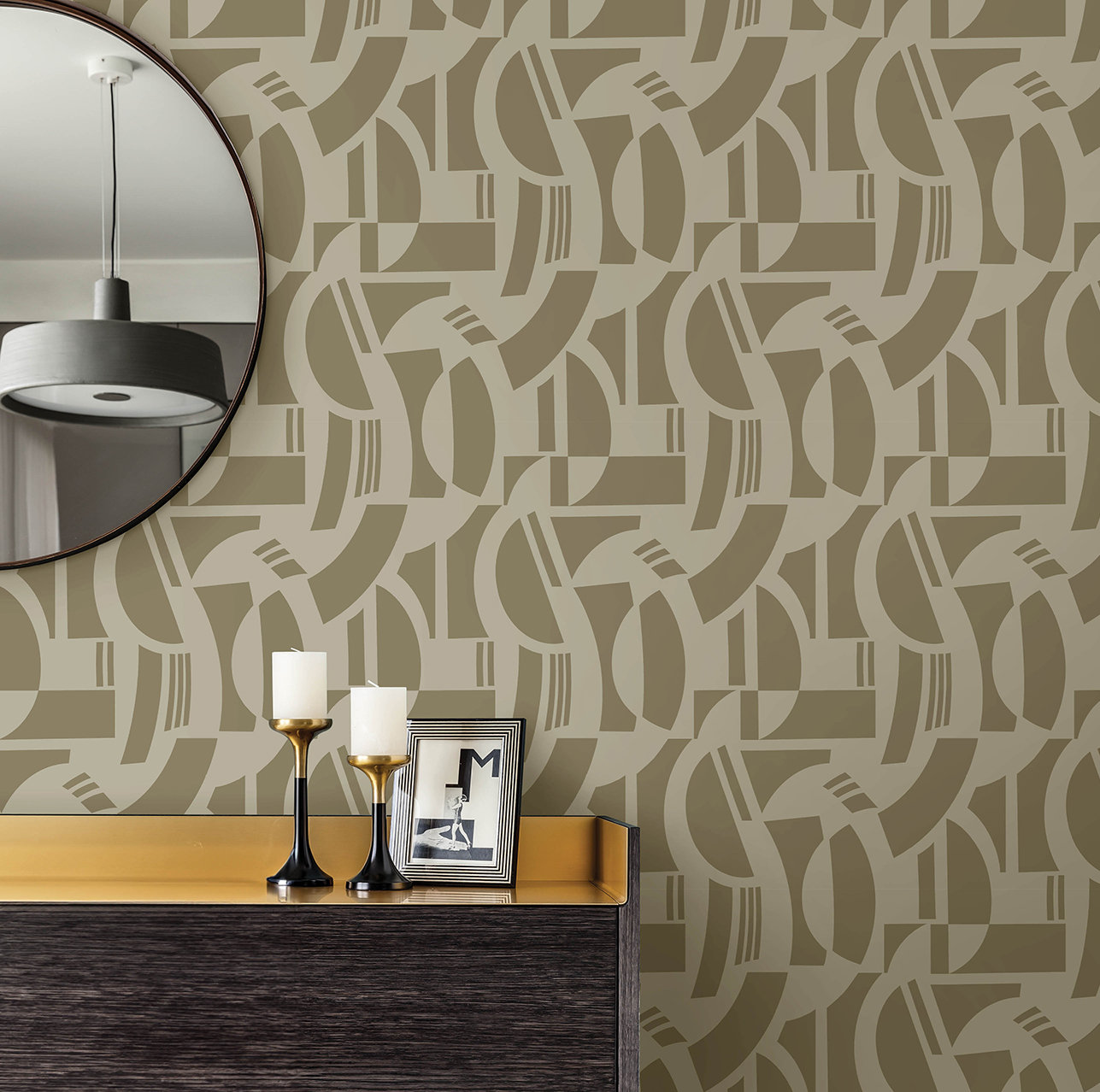 Carter Wallpaper Double Roll, Brown