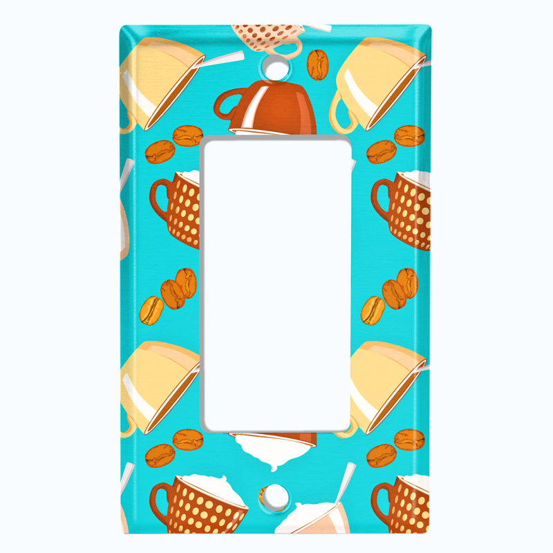 Patterned 1 - Gang Rocker Standard Wall Plate