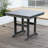 Weather Resistant Outdoor Patio Dining Table, Modern Grey Hdpe Construction With Umbrella Hole For Lawn, Yard And Patio Use-253795010