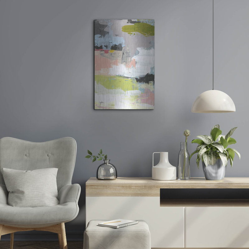 Art mural en métal Winston Porter «The Quiet» par Jan Weiss, H 24 po x l 16 po
