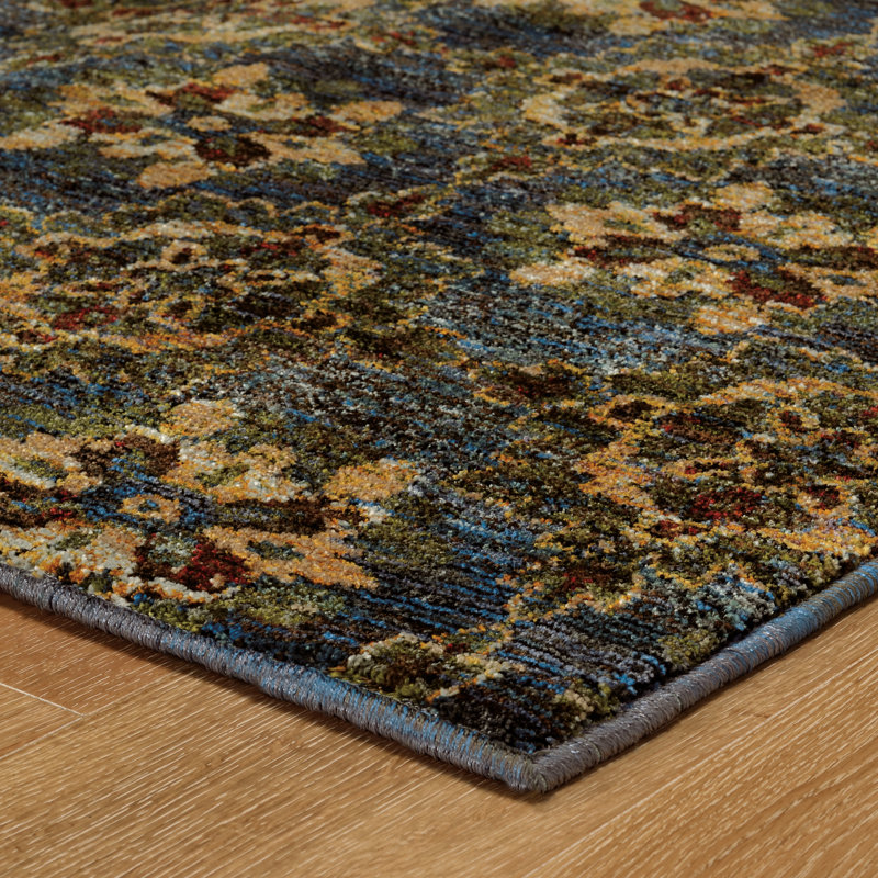 Tapis bleu Tuma, Rectangle 5 pi 3 po x 7 pi 3 po