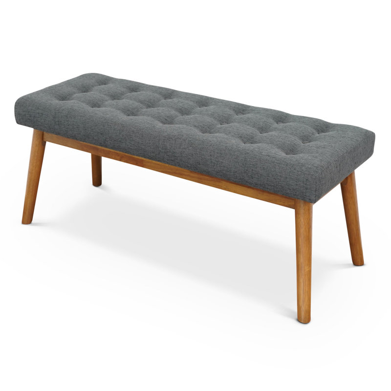 Banc en tissu Delilah, Gris foncé