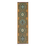 Vintage 20Th Century Turkish Runner With Bold Medallions - Rug & Kilim
