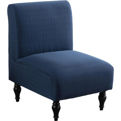 Armless Accent Chair Cover, Thick Stretchable Recliner Sofa Slipcover, Removable Furniture Protector For Living Room, Dining Room And Hotel Use, Navy Blue