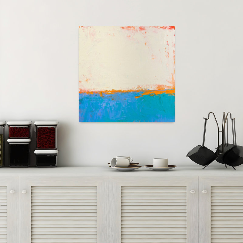 «Calm Seas», art contemporain abstrait, H 18 po x l 18 po