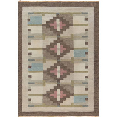 Vintage One-of-a-Kind Rectangle 5'8" X 8' Flatweave Area Rug