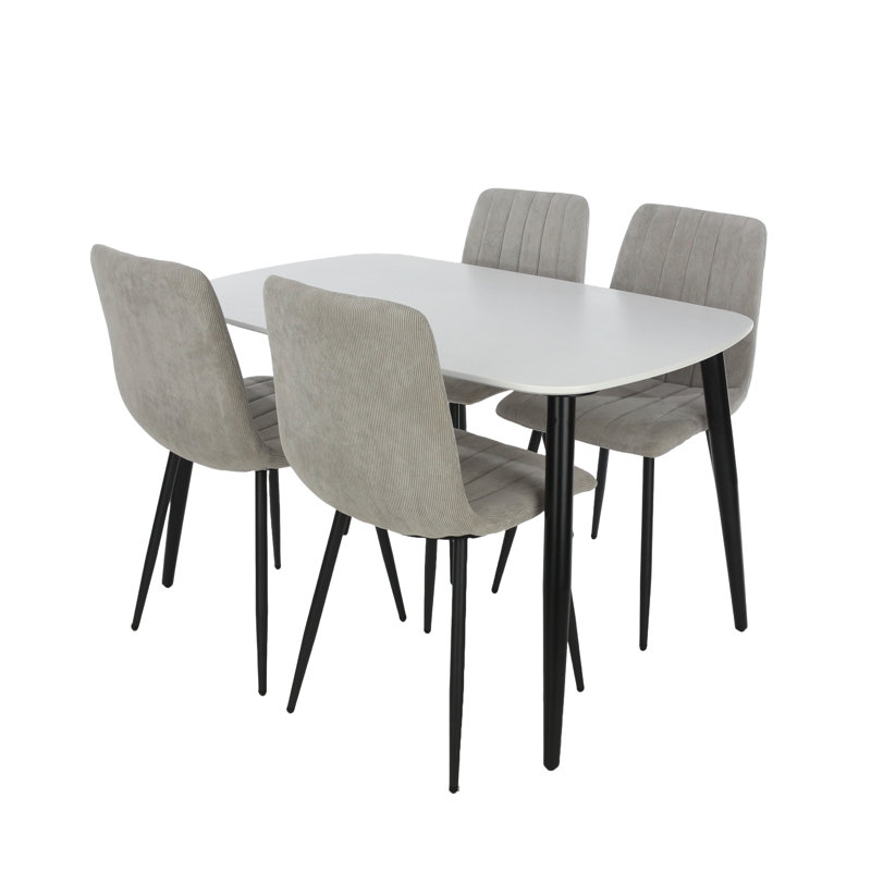Benu Rectangular 120cm L x 80cm W Dining Kitchen Table, White