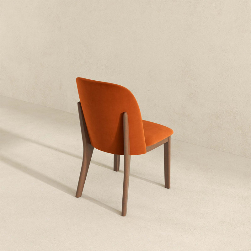 Ensemble de 2 chaises de salle à manger Kaitlyn, Orange brûlé