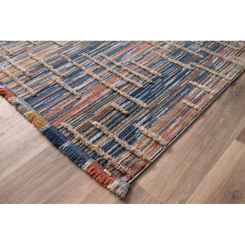 Tapis en coton Jurjen, Tapis de couloir 5 pi 3 po x 11 pi 5 po