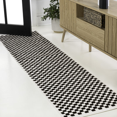 Tapis noir / blanc Finn High-Low