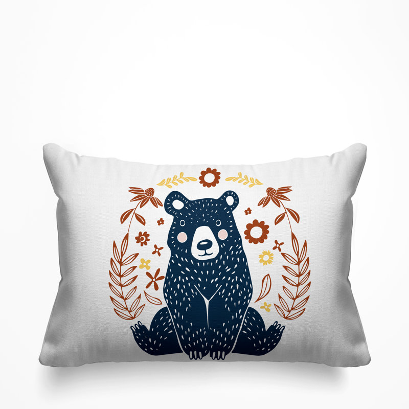 Coussin décoratif d'intérieur Buby, Épice / bleu marine
