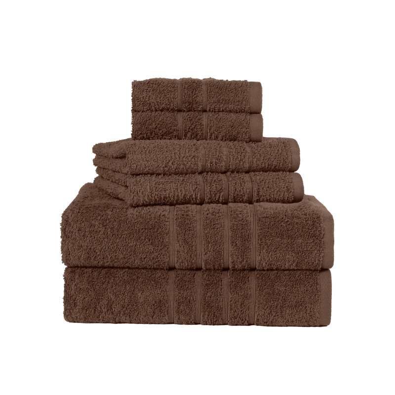 Martex Ultimate Solid 6 Piece Chocolate Towel Set, Chocolate