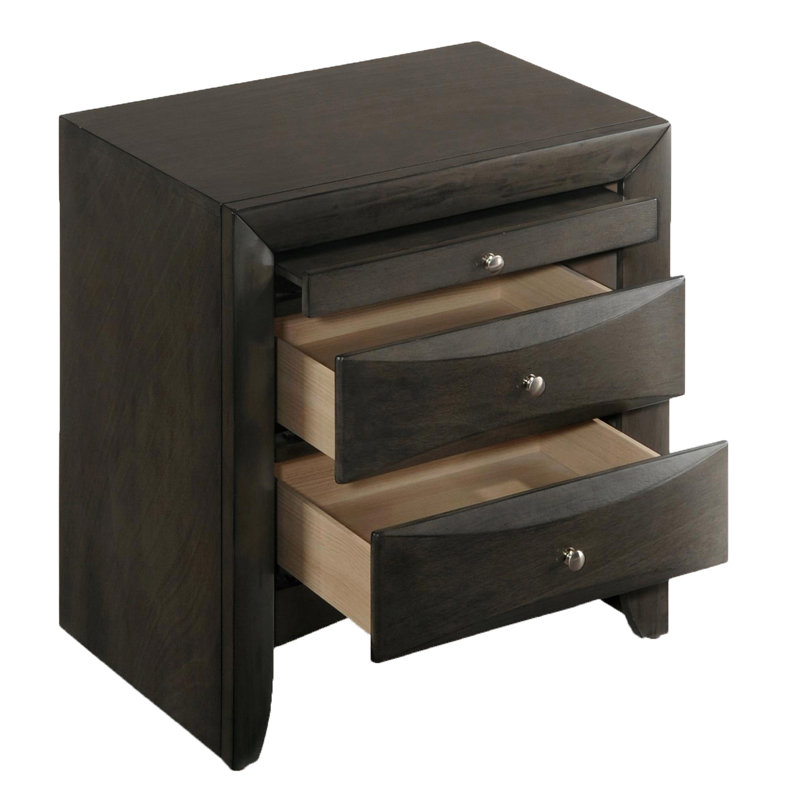 Table de chevet 2 tiroirs Grey Oak, Chêne