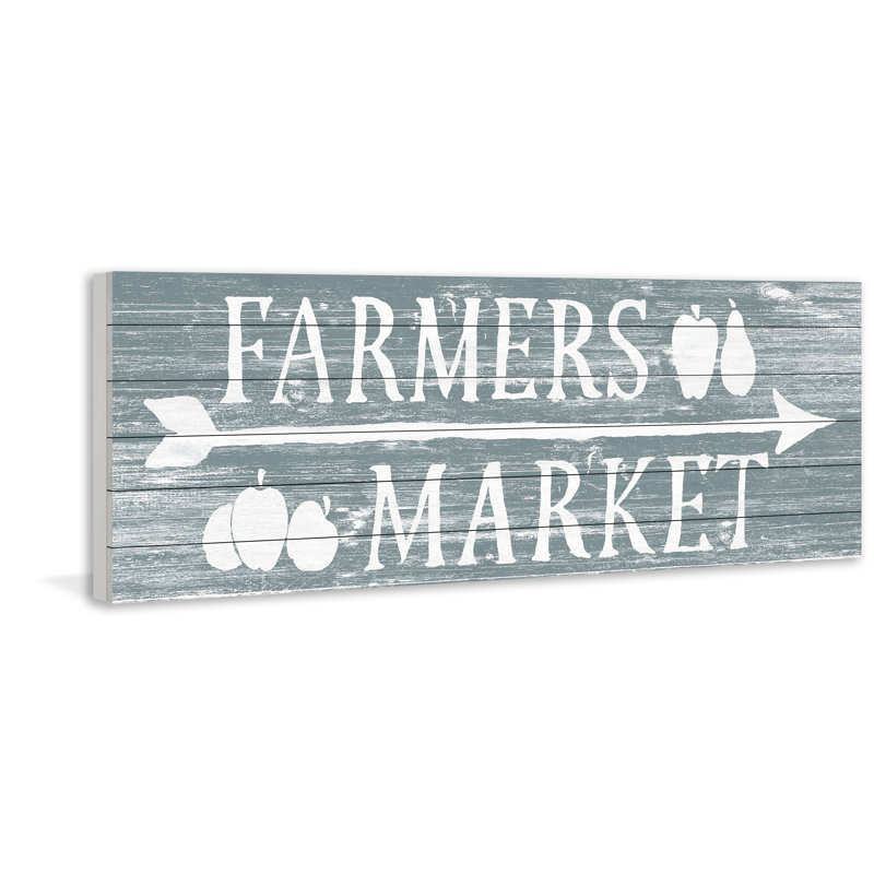 " Farmer's Market Open ", 10" H x 30" W x 1.5" D