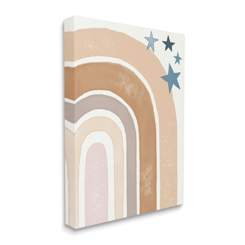Désert arc-en-ciel arches brunes avec étoiles bleues, Toile tendue, H 30 po x l 24 po x P 1,5 po