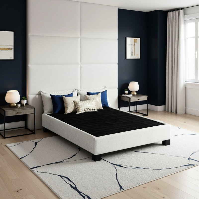 Plateforme de lit tapissier Oatmeal