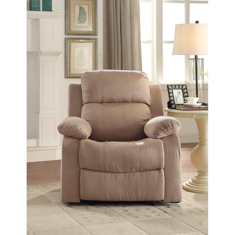 Fauteuil inclinable brun avec accoudoirs coussinés