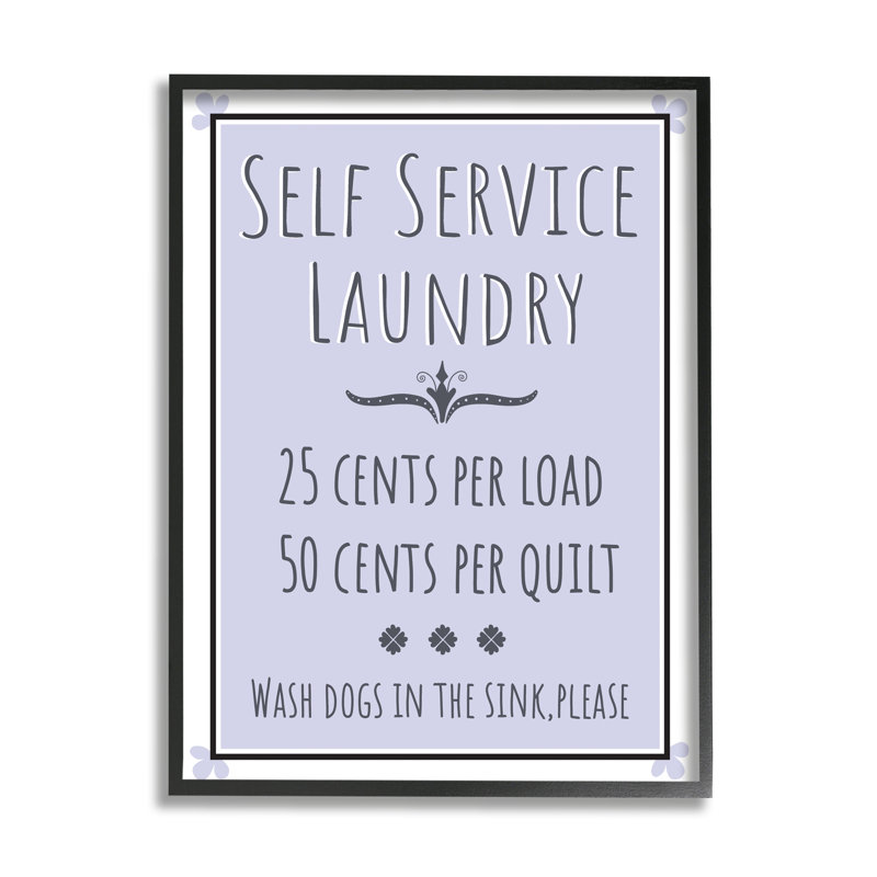 Laverie en libre-service - Publicité, Giclée encadrée noir minuit, H 14 po x l 11 po