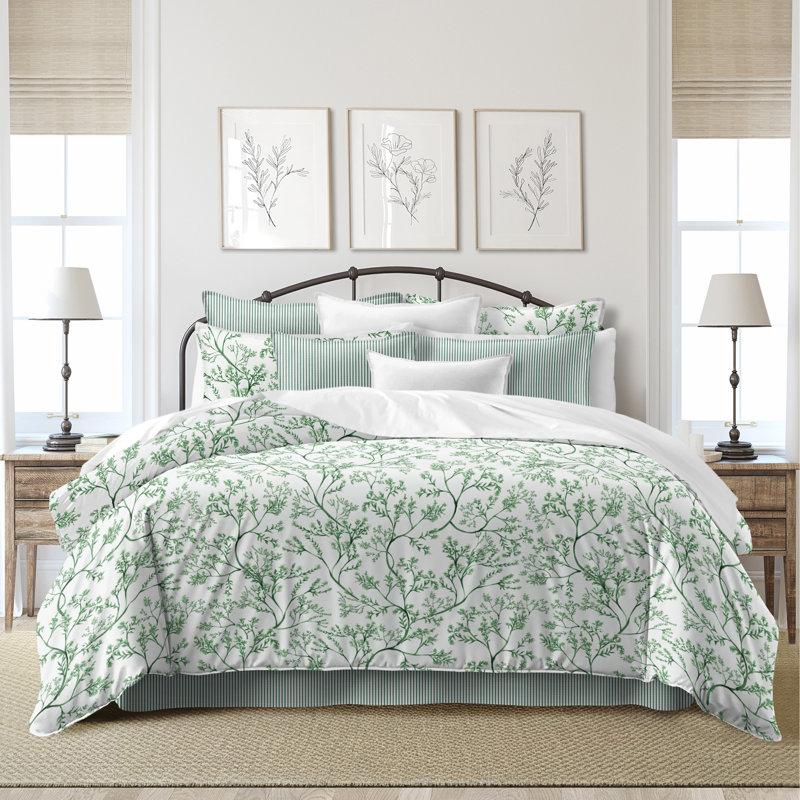 Tinsley Ivy Cotton Duvet Cover Set, Twin Duvet Cover + 7 Additional Pieces