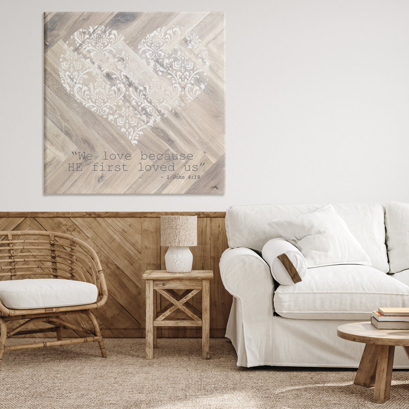«He Love Us First Canvas», conception par Elizabeth Medley, H 36 po x l 36 po