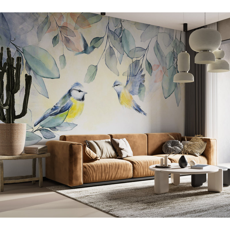 Adhésif mural pelez et collez - Aquarelles, L 41 po x l 57 po