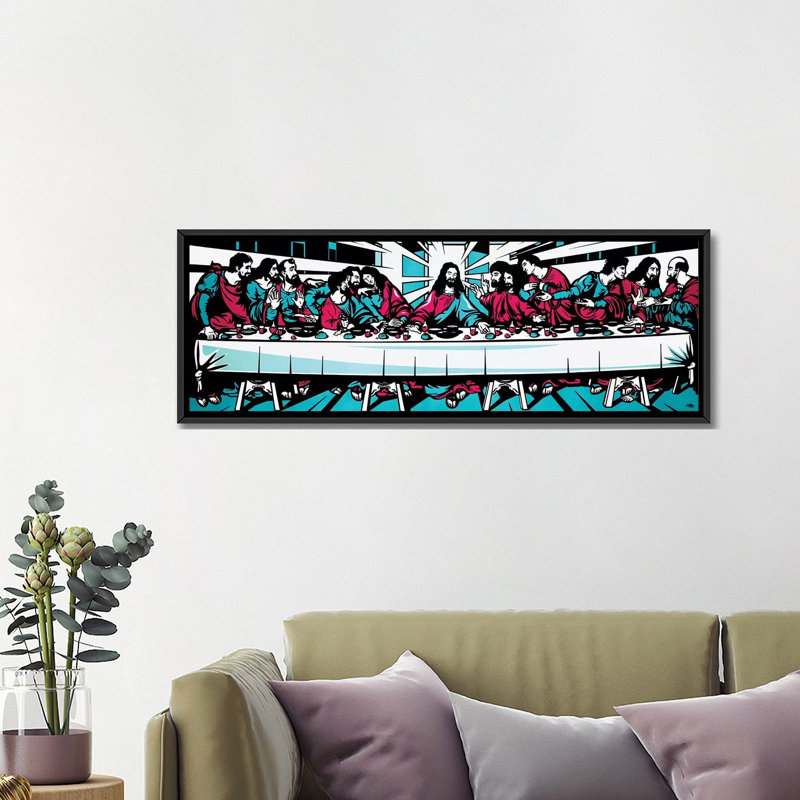 «The Last Supper Blue», impression sur toile, H 16 po x l 48 po x P 1,5 po, Toile tendue