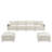 136" Chenille Modular Sectional Sofa With Deep And Wide Seat, U-Shaped Cloud Couch Set With Double Cushions, 6 Seat Sofa With Movable Ottoman, Oversized Indoor Furniture-436221224