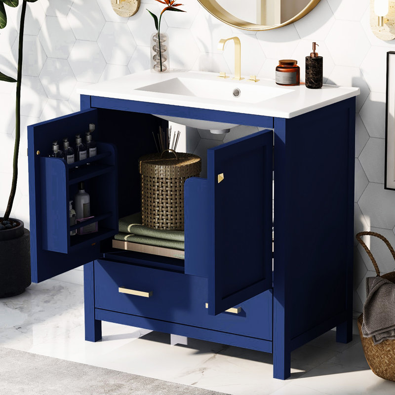 Meuble-lavabo bleu Riannon