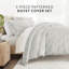 Ensemble de housse de couette rose et gris à motif Home-945720578