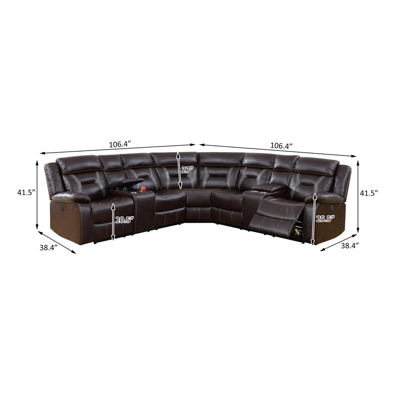 Canapé modulaire inclinable électrique